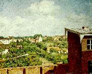 a. jernberg utsikt fran dilsseldorf oil on canvas